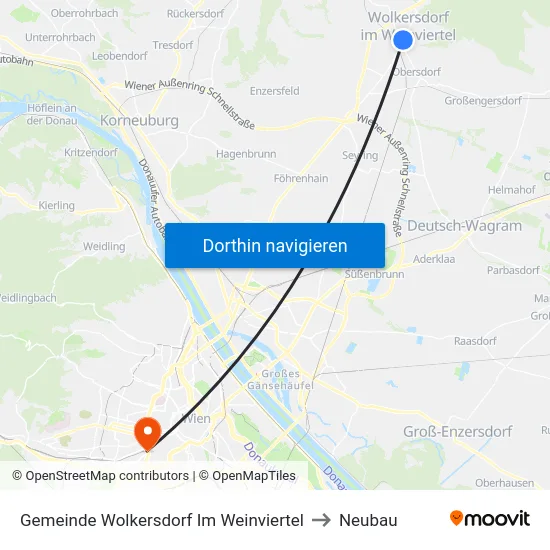 Gemeinde Wolkersdorf Im Weinviertel to Neubau map