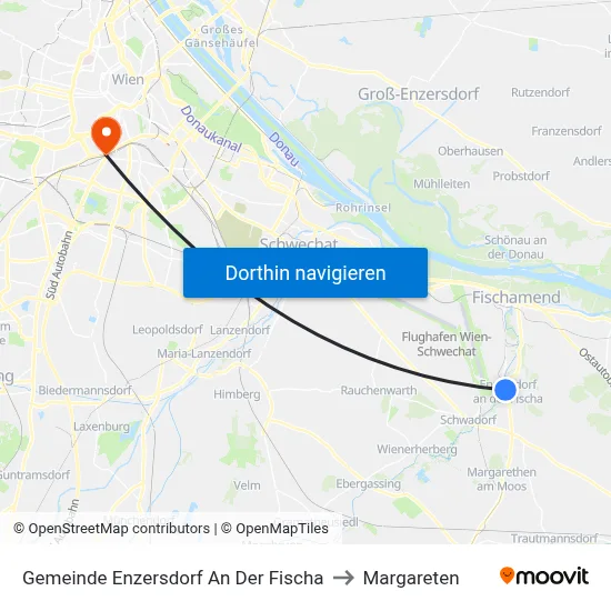 Gemeinde Enzersdorf An Der Fischa to Margareten map