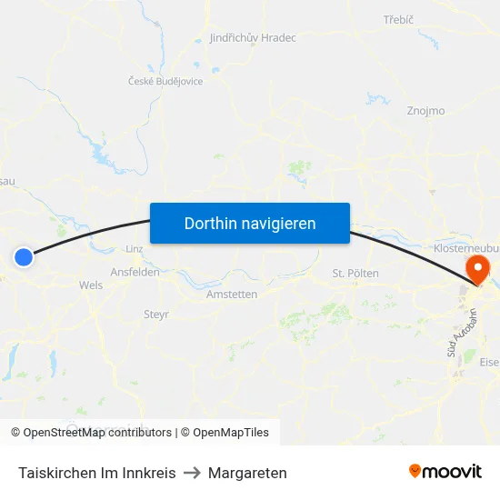 Taiskirchen Im Innkreis to Margareten map