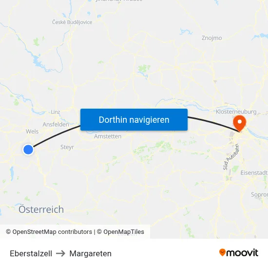 Eberstalzell to Margareten map