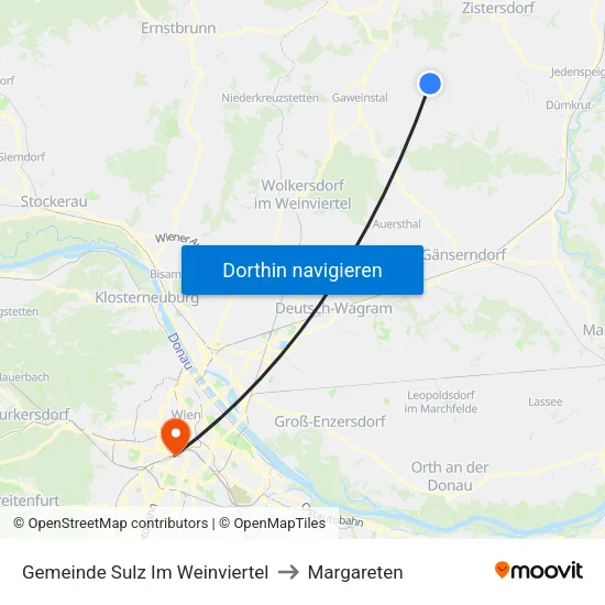 Gemeinde Sulz Im Weinviertel to Margareten map
