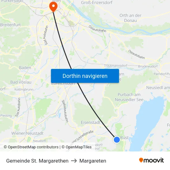 Gemeinde St. Margarethen to Margareten map