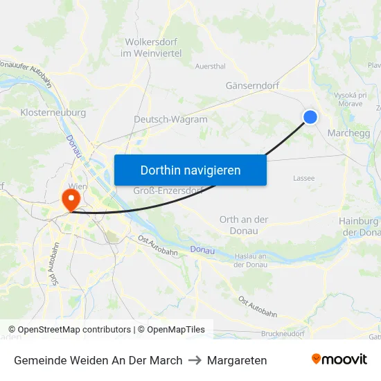 Gemeinde Weiden An Der March to Margareten map