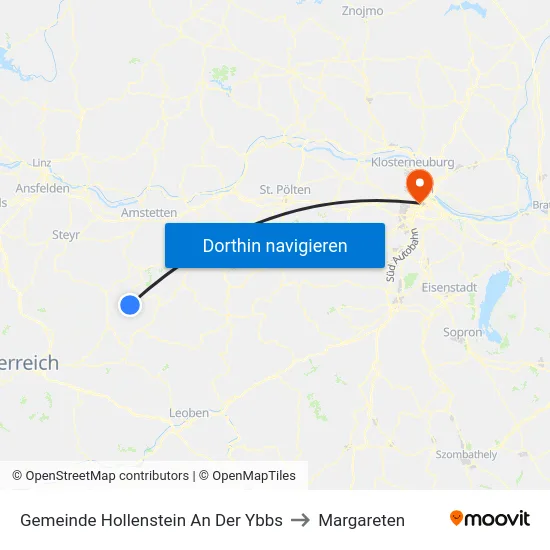 Gemeinde Hollenstein An Der Ybbs to Margareten map