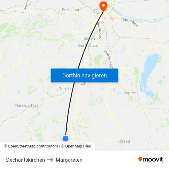 Dechantskirchen to Margareten map