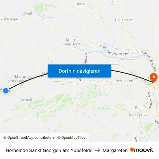 Gemeinde Sankt Georgen am Ybbsfelde to Margareten map