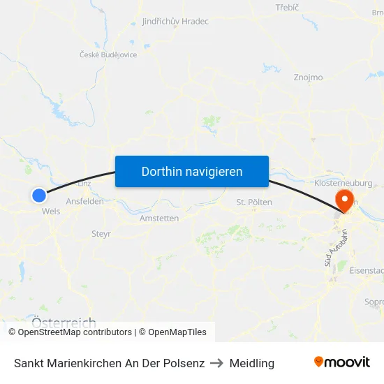 Sankt Marienkirchen An Der Polsenz to Meidling map