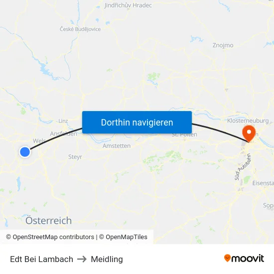 Edt Bei Lambach to Meidling map