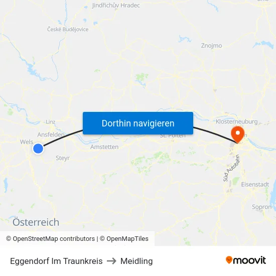 Eggendorf Im Traunkreis to Meidling map