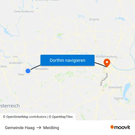 Gemeinde Haag to Meidling map