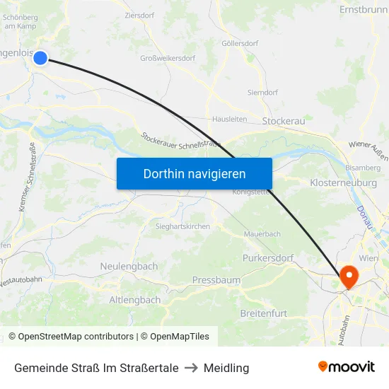 Gemeinde Straß Im Straßertale to Meidling map