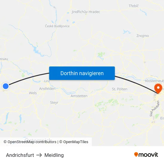 Andrichsfurt to Meidling map