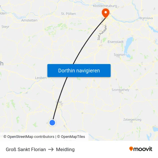 Groß Sankt Florian to Meidling map