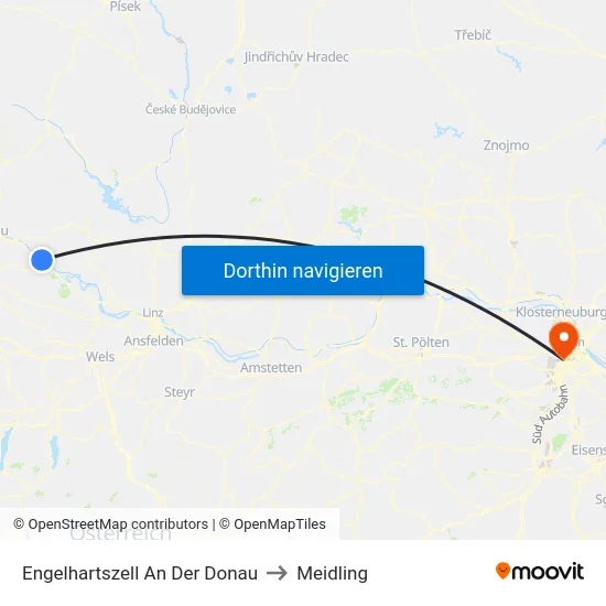 Engelhartszell An Der Donau to Meidling map