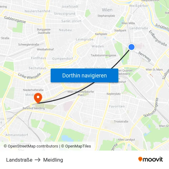 Landstraße to Meidling map
