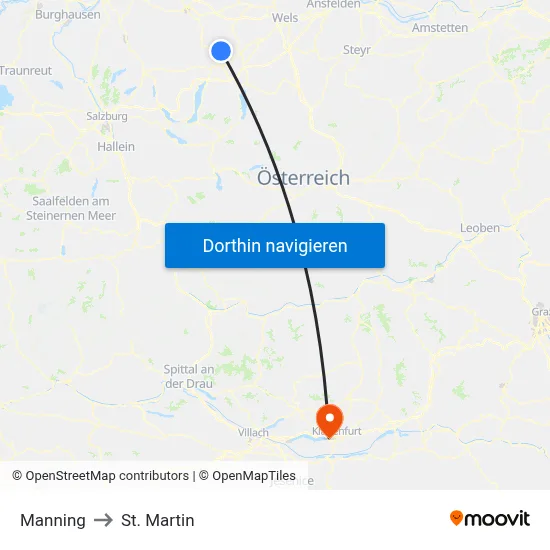 Manning to St. Martin map