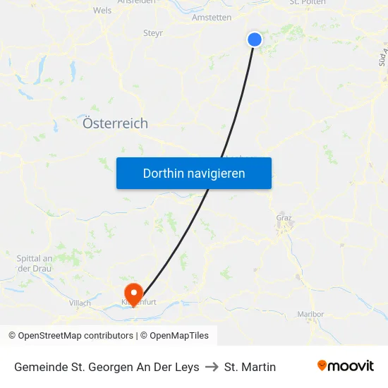 Gemeinde St. Georgen An Der Leys to St. Martin map