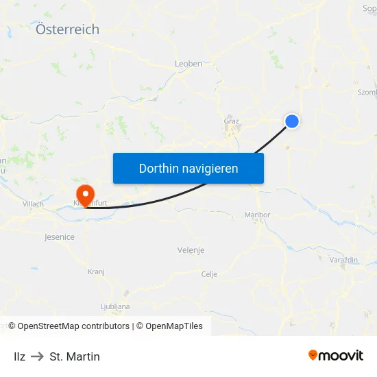 Ilz to St. Martin map