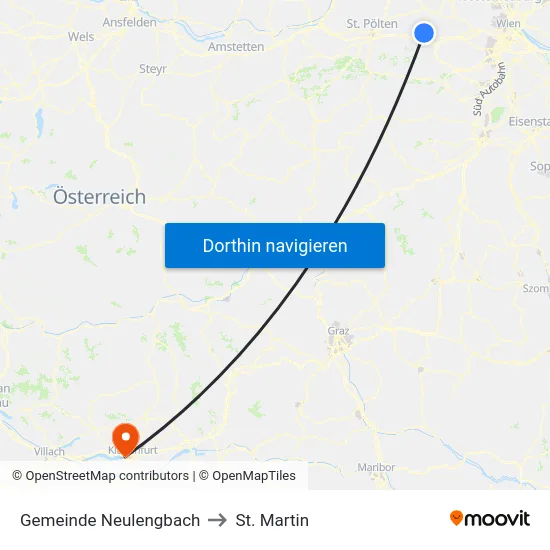 Gemeinde Neulengbach to St. Martin map