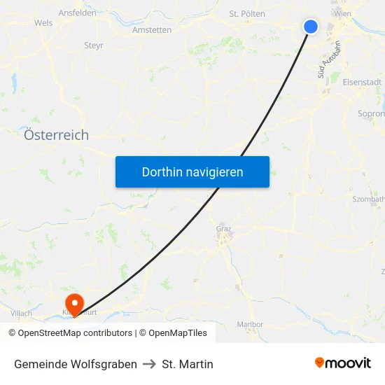 Gemeinde Wolfsgraben to St. Martin map