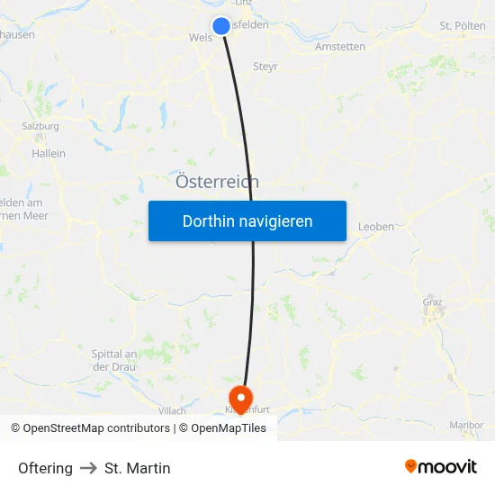 Oftering to St. Martin map