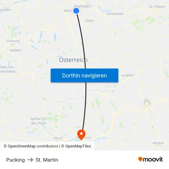 Pucking to St. Martin map