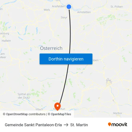 Gemeinde Sankt Pantaleon-Erla to St. Martin map