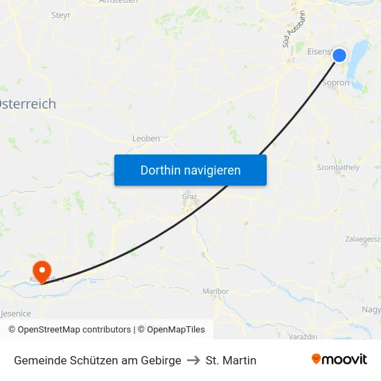 Gemeinde Schützen am Gebirge to St. Martin map