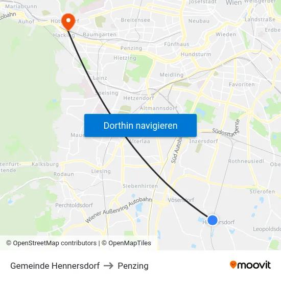 Gemeinde Hennersdorf to Penzing map