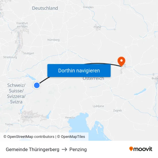 Gemeinde Thüringerberg to Penzing map
