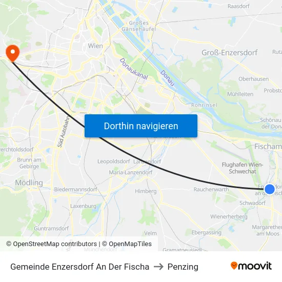 Gemeinde Enzersdorf An Der Fischa to Penzing map