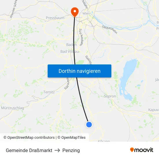 Gemeinde Draßmarkt to Penzing map