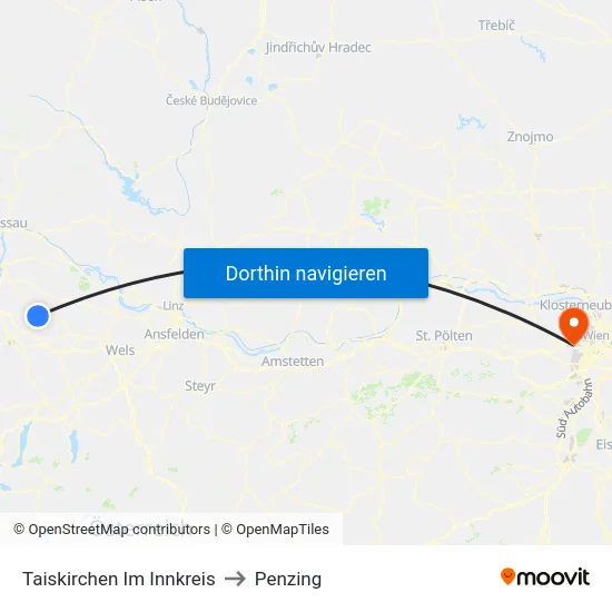 Taiskirchen Im Innkreis to Penzing map