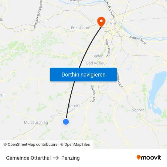 Gemeinde Otterthal to Penzing map