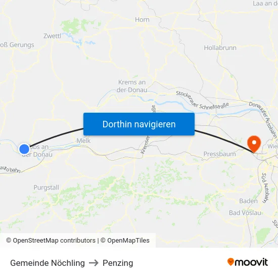 Gemeinde Nöchling to Penzing map