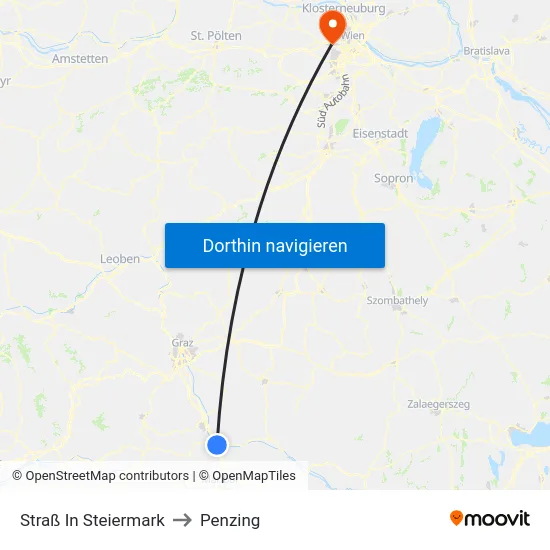Straß In Steiermark to Penzing map