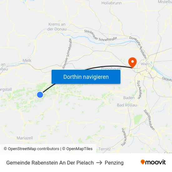 Gemeinde Rabenstein An Der Pielach to Penzing map