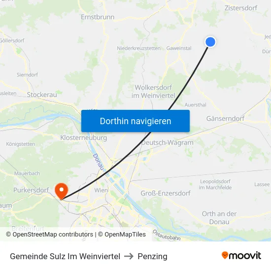 Gemeinde Sulz Im Weinviertel to Penzing map
