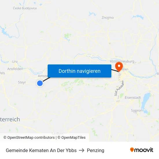 Gemeinde Kematen An Der Ybbs to Penzing map