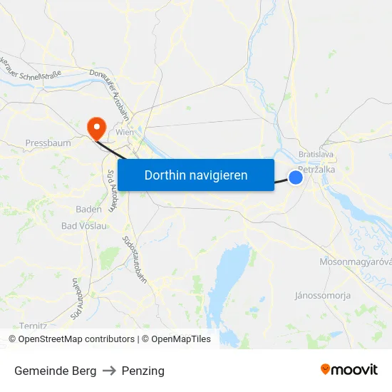 Gemeinde Berg to Penzing map