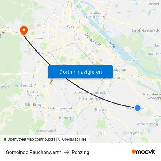 Gemeinde Rauchenwarth to Penzing map