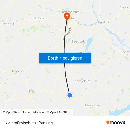 Kleinmürbisch to Penzing map