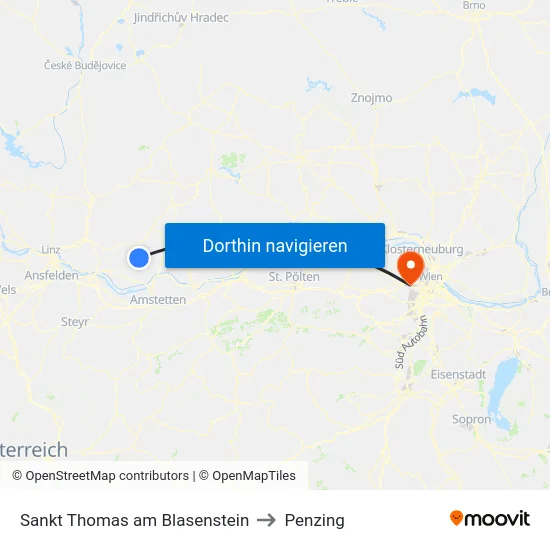 Sankt Thomas am Blasenstein to Penzing map