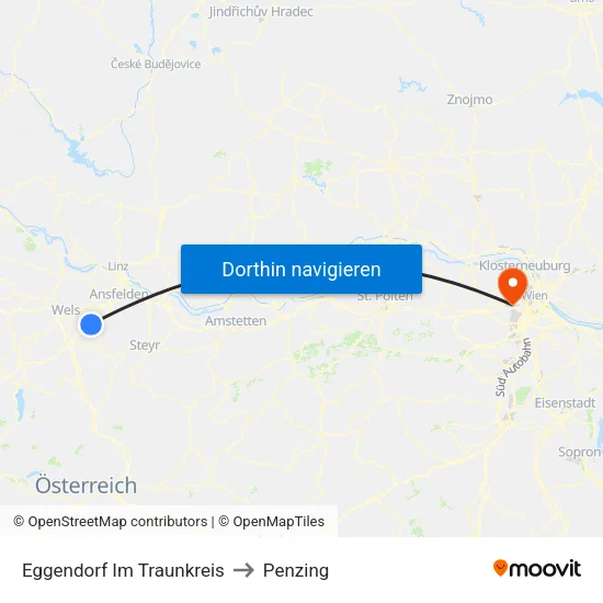 Eggendorf Im Traunkreis to Penzing map