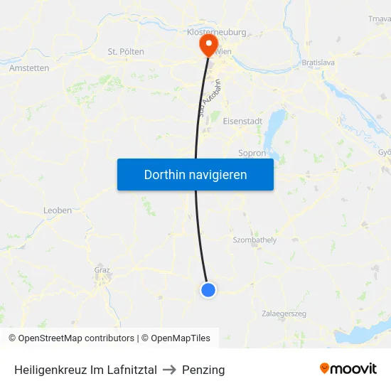 Heiligenkreuz Im Lafnitztal to Penzing map
