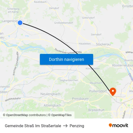 Gemeinde Straß Im Straßertale to Penzing map