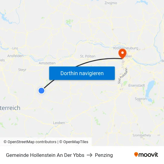 Gemeinde Hollenstein An Der Ybbs to Penzing map