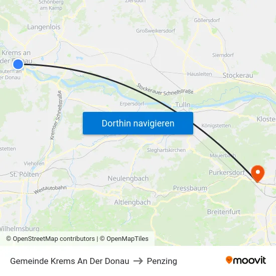 Gemeinde Krems An Der Donau to Penzing map