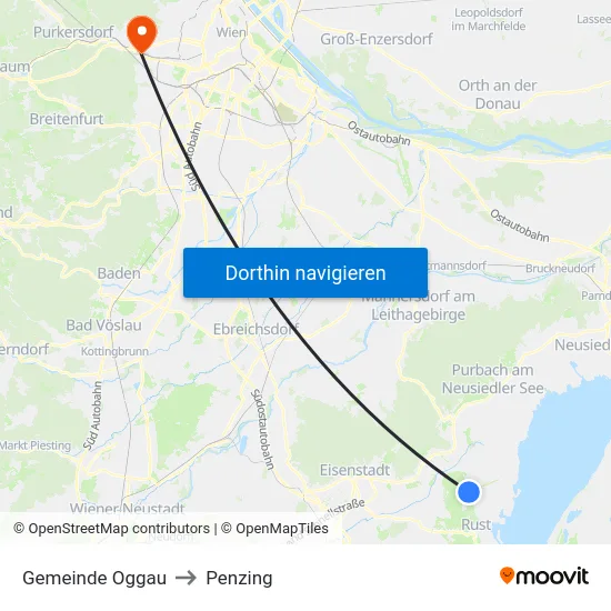 Gemeinde Oggau to Penzing map