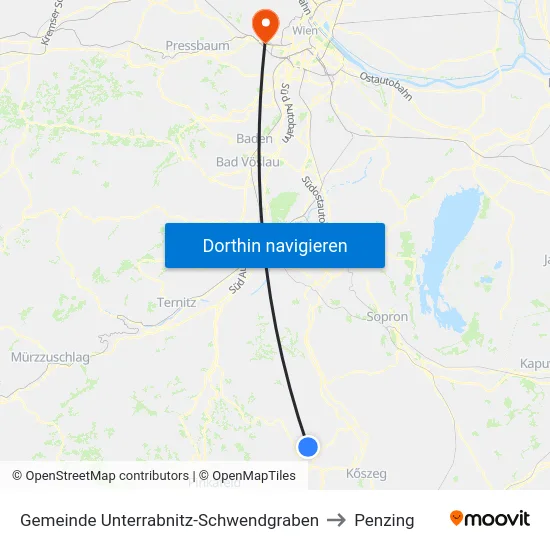 Gemeinde Unterrabnitz-Schwendgraben to Penzing map
